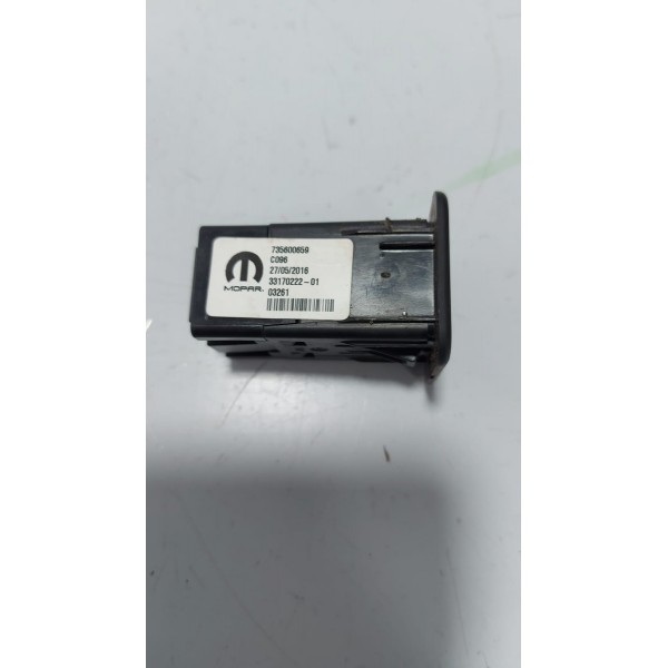 Entrada Usb Traseiro Fiat Toro 2017 Cx503 Preto