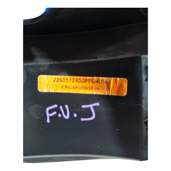 Acabamento Soleira Traseira Esquerda Fiat Toro 2017 Preto