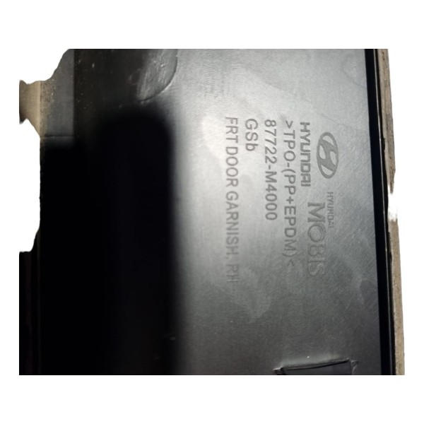 Aplique Porta Dianteira Direita Hyundai Creta 2021 Dianteira Direito Preto