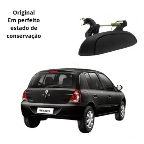 Maçaneta Externa Direita Dianteira Clio 99/15 Cx759 Preto Dianteira