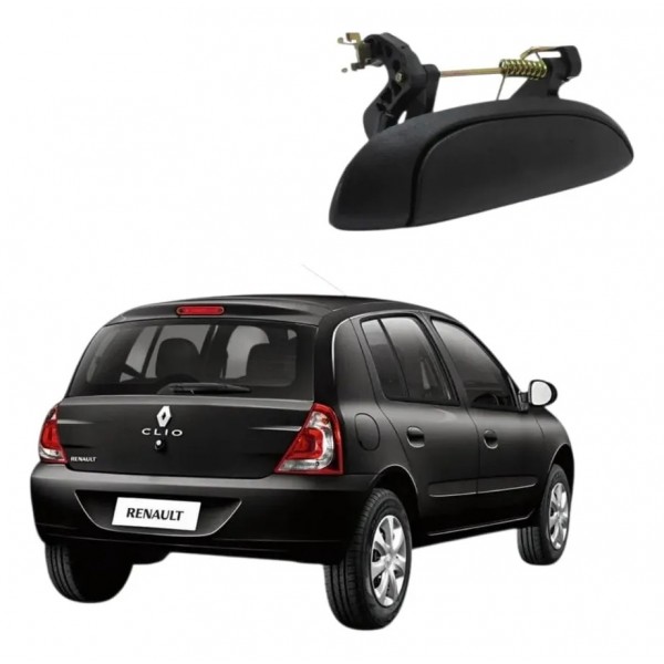 Maçaneta Externa Direita Dianteira Clio 99/15 Cx759 Preto Dianteira