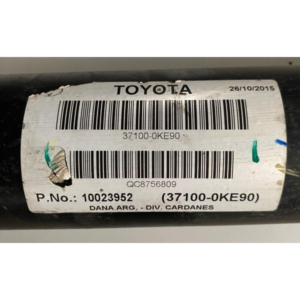 Eixo Cardan Traseiro Toyota Hilux 2.8 2016/2022