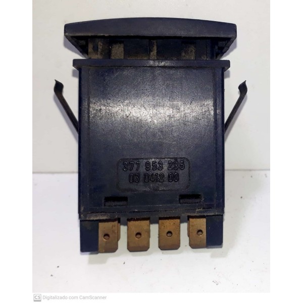 Botão Alerta G3 Saveiro Parati Gol R1 Cx117 Preto