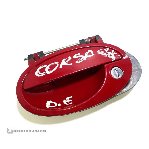 Maçaneta Externa Dianteira Esquerda Corsa 2004 Cx130 Vermelho